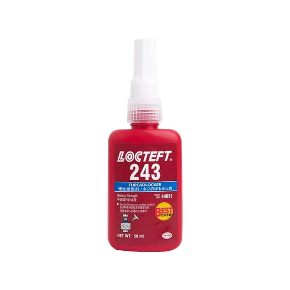 Anaerobic Threadlocker Adhesive for Screws and Fasteners, Red Liquid, 50mL Bottle, Prevents Loosening from Vibration, Fast Curing, Oil Tolerant in Red