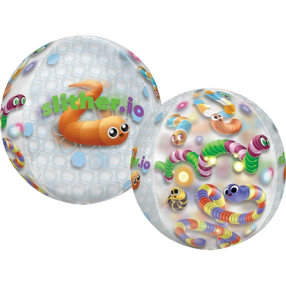 Anagram 15" Slither.Io Clear Orbz Balloon