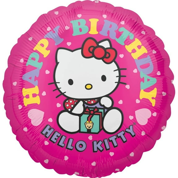 Anagram 18 in. Hello Kitty Happy Birthday HX Foil Balloon