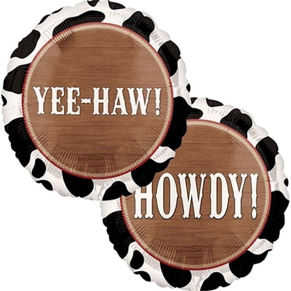 Anagram 18 in. Yeehaw HOWDY Foil Balloon