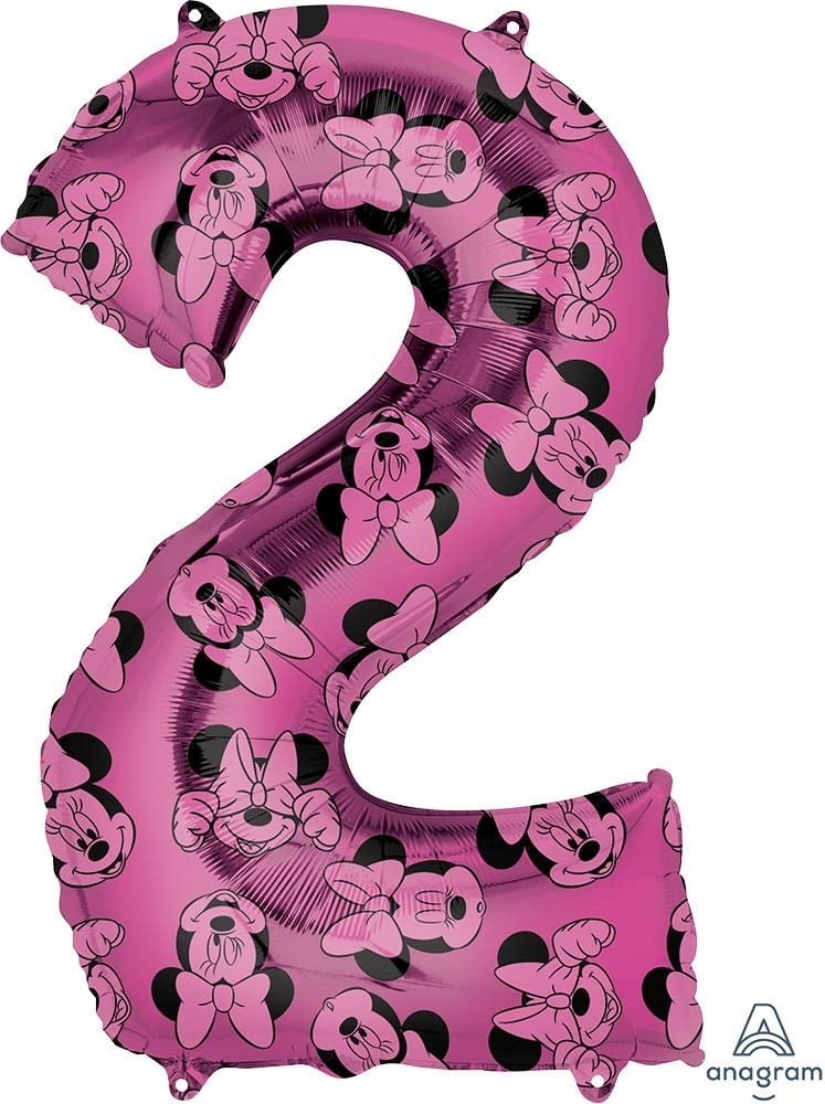 Anagram - 26 Minnie Mouse Forever Pink Number '2' Mylar Balloon
