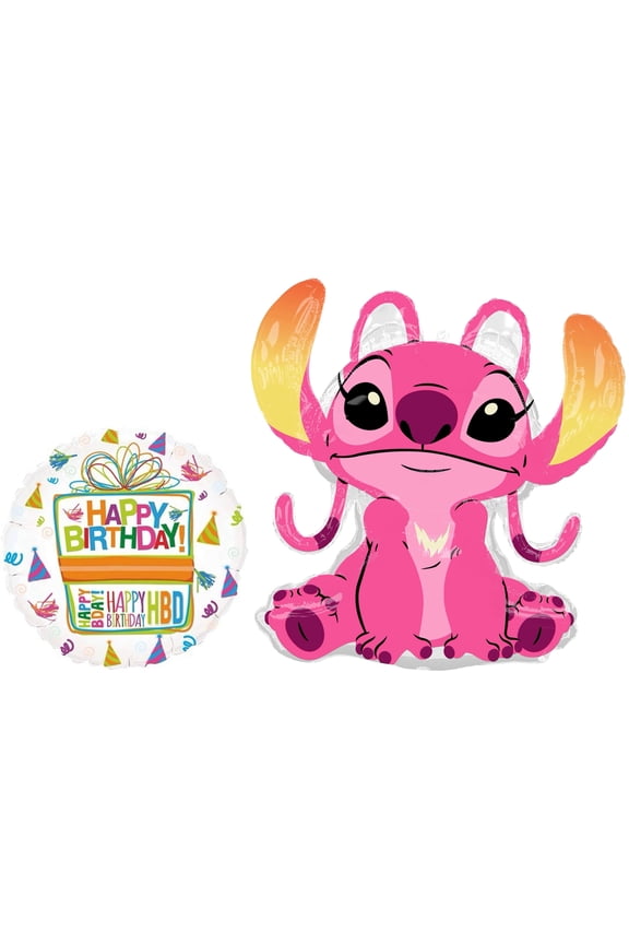 27" Angel Birthday Party Supplies Lilo and Stitch 2 pc Balloon Bouquet Decorations