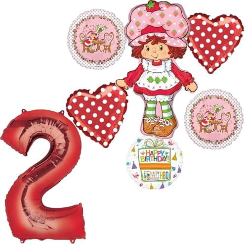 STRAWBERRY SHORTCAKE Party Favor Medallion Blowouts - 8 Count Pack