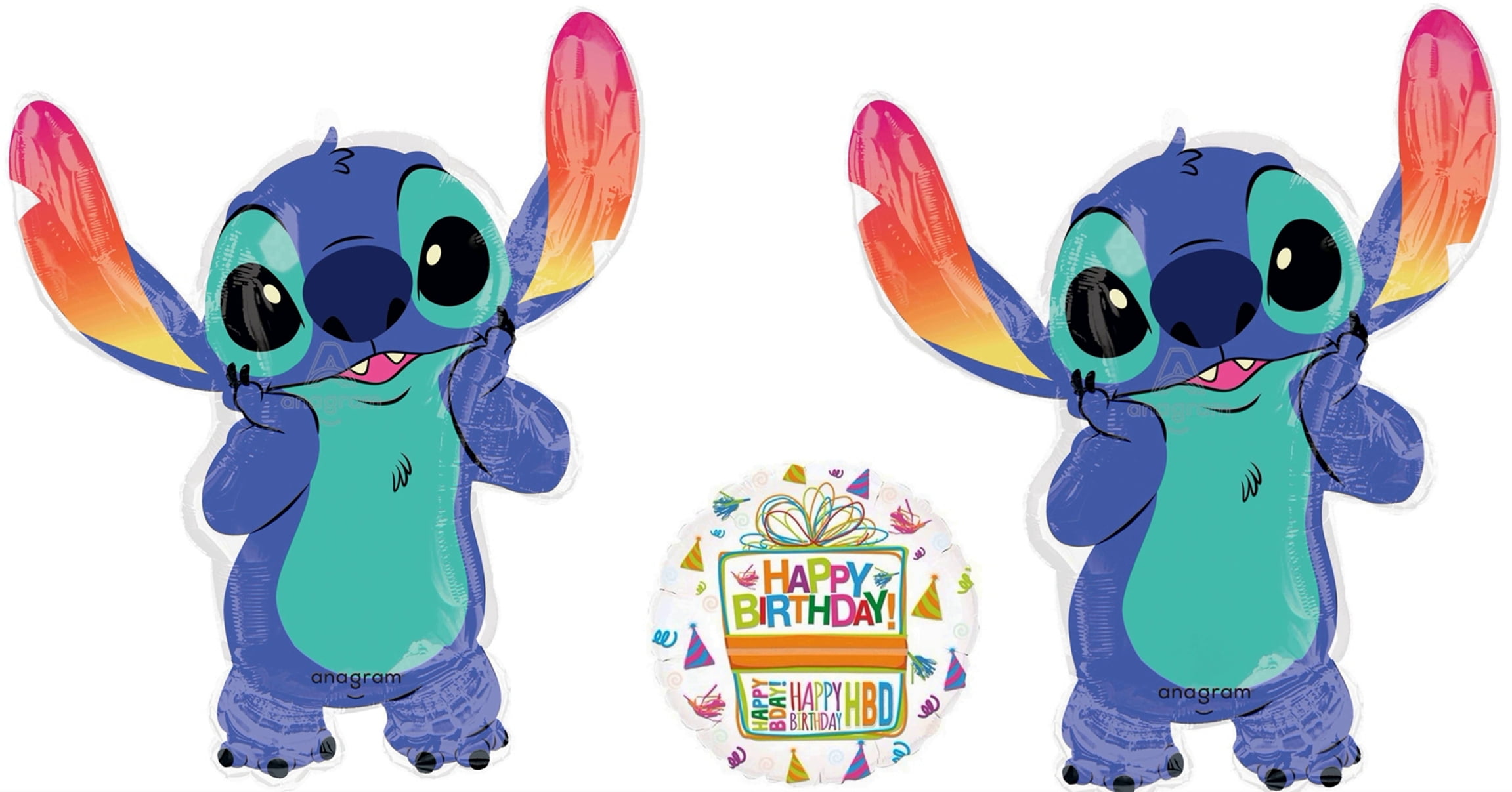 Anagram 33" Stitch Super Shape Foil Balloon 2ct