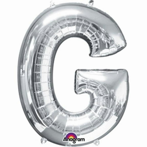 Anagram - 34 Letter 'G' Mylar Balloon - Silver