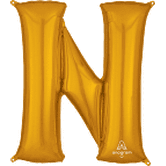 LRG SHP LETTER N GOLD