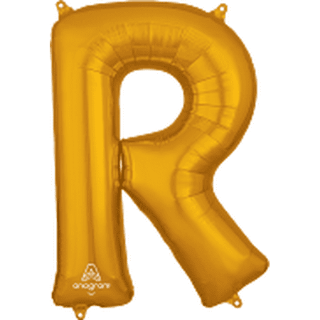 LRG SHP LETTER R GOLD