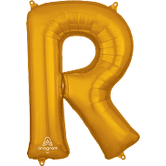 LRG SHP LETTER R GOLD