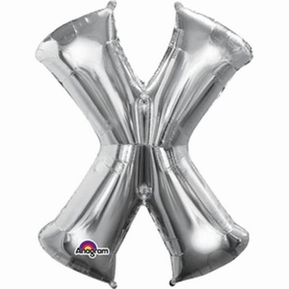 Anagram 78436 35 in. Letter X Silver Supershape Foil Balloon