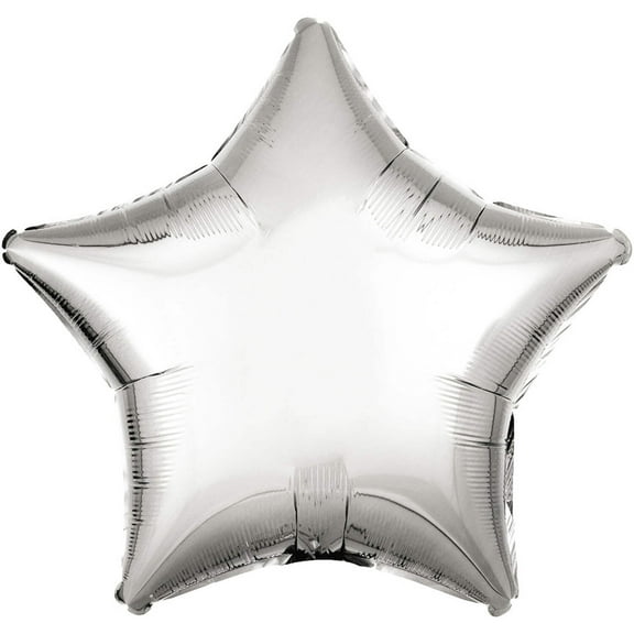 Anagram 41224 32 in. Silver Star Flat Foil Balloon