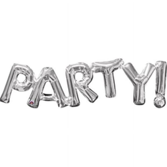 Anagram 78378 33 in. Phrase Party Foil Balloon - Silver