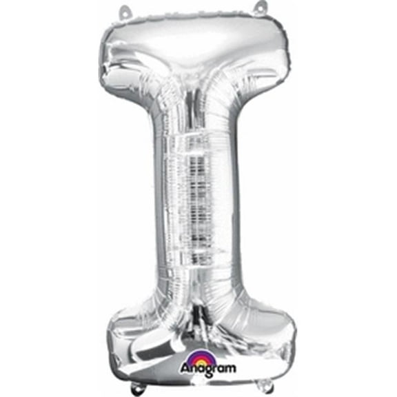 Anagram 78406 32 in. Letter I Silver Supershape Foil Balloon