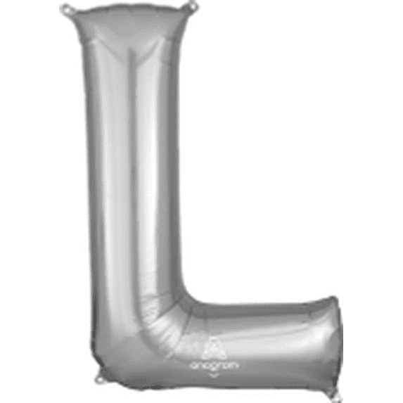 LRG SHP LETTER L SILVER