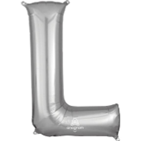 LRG SHP LETTER L SILVER
