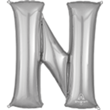 LRG SHP LETTER N SILVER