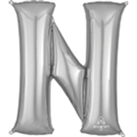 LRG SHP LETTER N SILVER