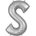 thumbnail image 1 of LRG SHP LETTER S SILVER, 1 of 2