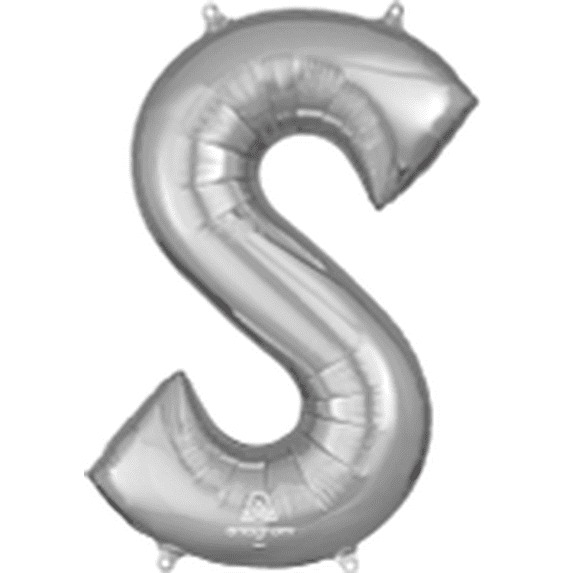 LRG SHP LETTER S SILVER
