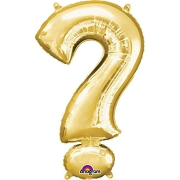 Anagram 78451 36 in. Symbol Question Mark Gold Supershape Foil Balloon