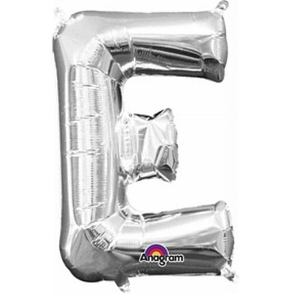 Anagram 78463 16 in. Letter E Silver Supershape Foil Balloon