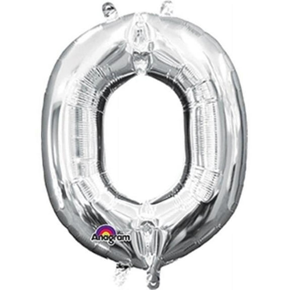 Anagram 78487 16 in. Letter O Silver Supershape Foil Balloon