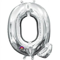 Anagram 78491 16 in. Letter Q Silver Supershape Foil Balloon