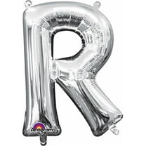 Anagram 78493 16 in. Letter R Silver Supershape Foil Balloon