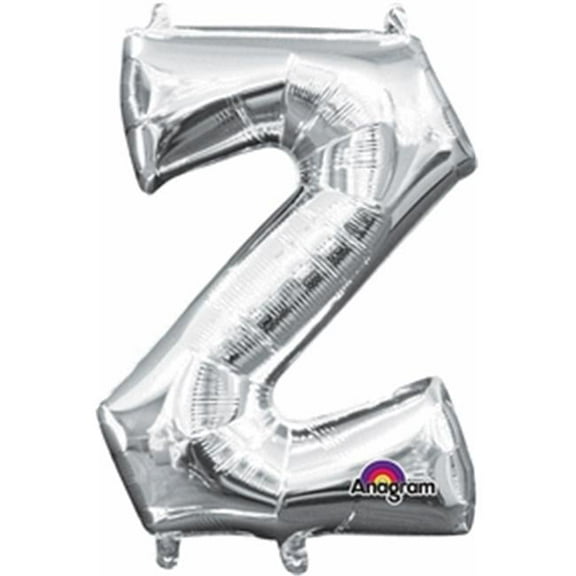 Anagram 78509 16 in. Letter Z Silver Supershape Foil Balloon