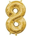 thumbnail image 1 of Anagram 78538 16 in. Number 8 Gold Shape Air Fill Foil Balloon, 1 of 2