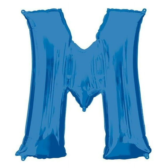 Anagram 86459 33 in. Letter M Shape Foil Balloon Blue