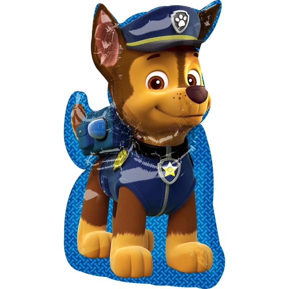 Anagram: Chase from Paw Patrol – Officially Licensed SuperShape Helium Foil Balloon – Happy Birthday Party Decorations for Boys & Girls, Arrives Uninflated, 31” H x 23” W Inflated Size