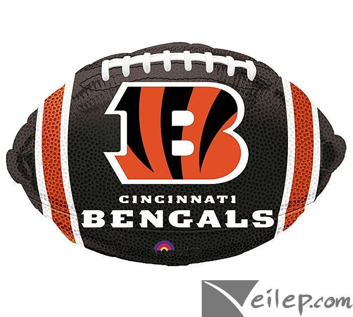 Anagram Cincinnati Bengals Shape 21" Football Football Foil Balloon, Black Or...