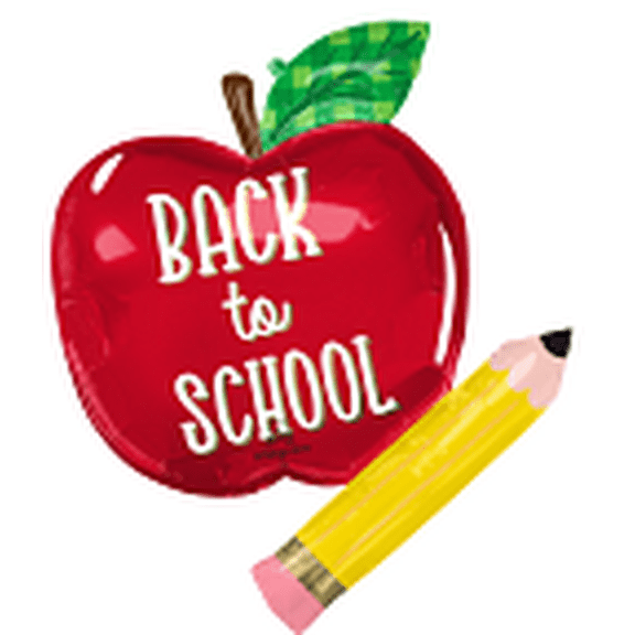 LRG SHP XL BACK TO SCHOOL APPLE&PNCL