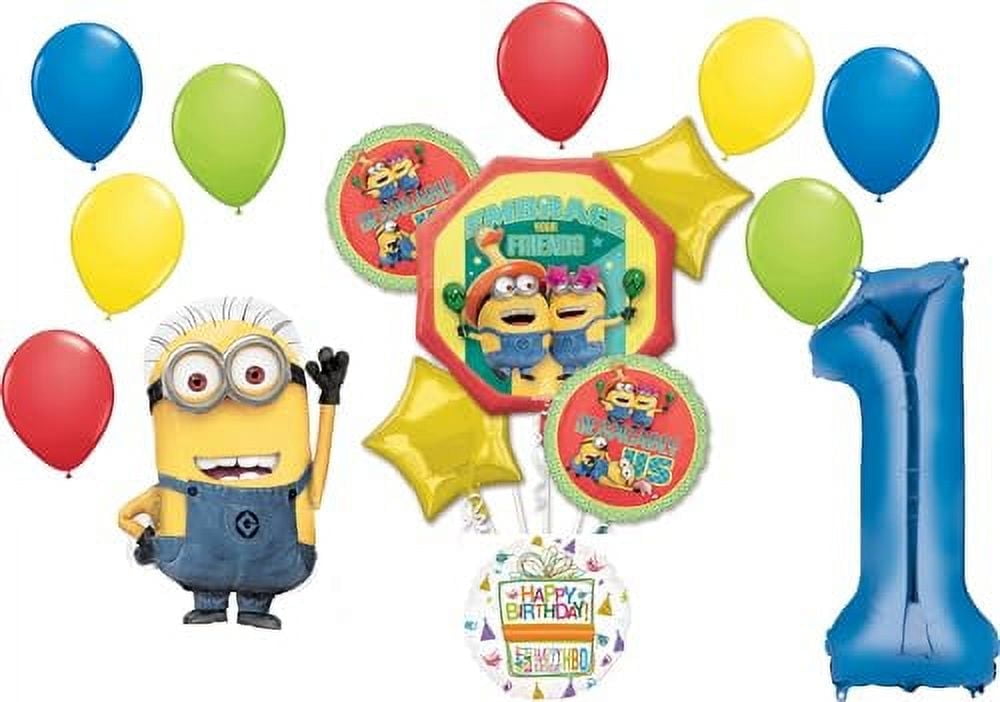 Anagram Despicable Me Minions 1st Birthday Party Balloon Bouquet Decorations