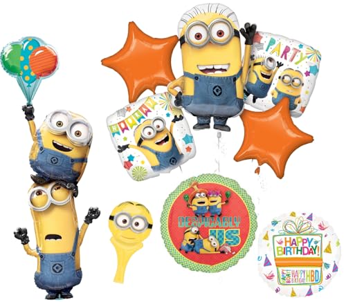 Anagram Despicable Me Minions Stackers Birthday Party Supplies 9 pc Balloon Bouquet Decorations