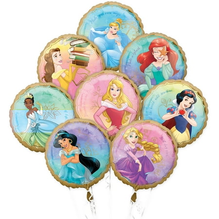 Anagram Disney Princess Balloon Bouquet, 8 Count