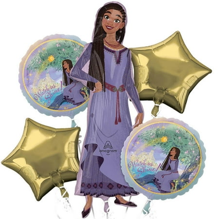 Anagram Disney Wish 5pc Foil Balloon Bouquet