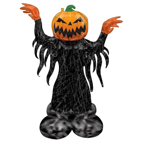 Anagram Halloween Pumpkin Head Ghost Airloonz Air-Filled Balloon - 45 Inch