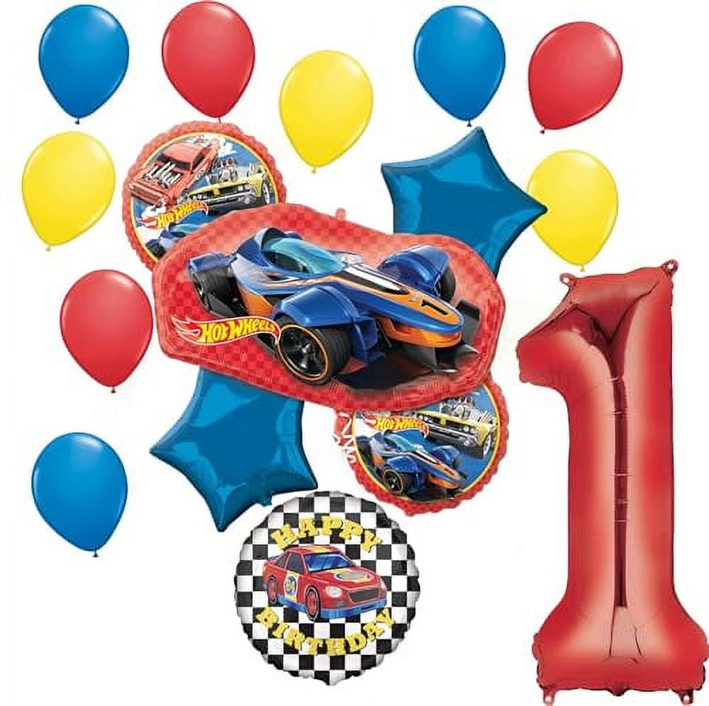 Anagram Hot Wheels Ultimate 1st Birthday Party Balloon Bouquet Decorations