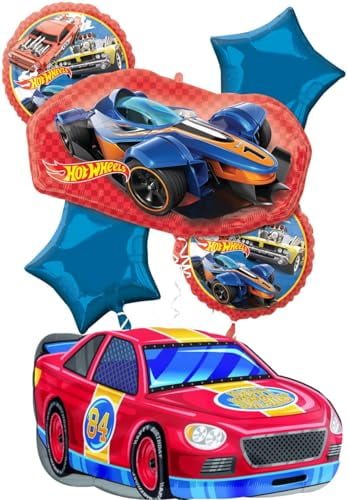 Anagram Hot Wheels Ultimate Birthday Party Race Car Balloon Bouquet Decorations