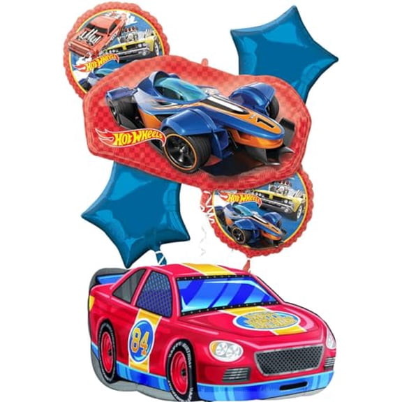 Anagram Hot Wheels Ultimate Birthday Party Race Car Balloon Bouquet Decorations