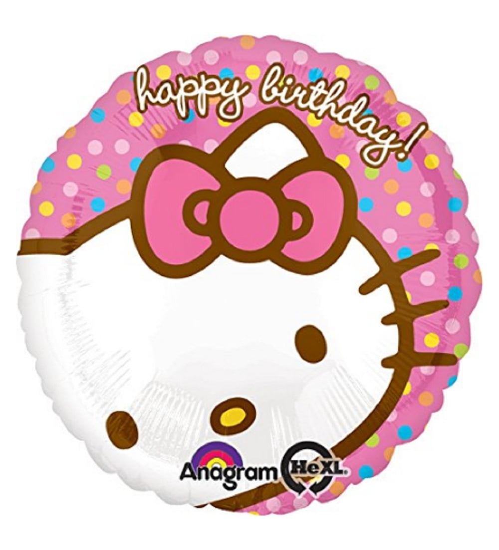 Anagram International 18" Hello Kitty Happy Birthday Foil Balloon Pack, Multicolor
