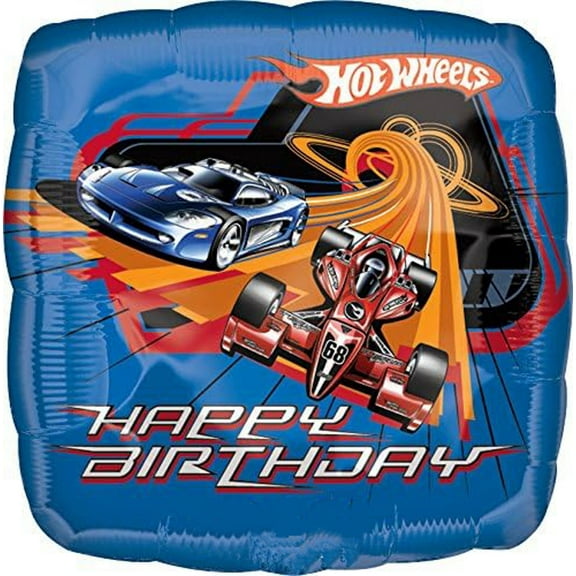 Anagram International Hot Wheels Racing Birthday Foil Balloon Pack, 18", Multicolor