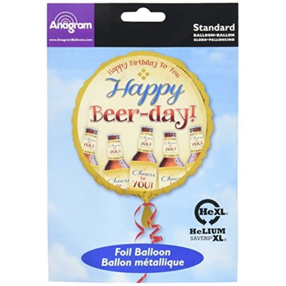 Anagram International Hx Happy Beer Day Balloon, Multicolor
