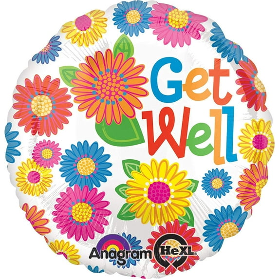 Anagram International Hx Primary Get Well Balloon, Multicolor