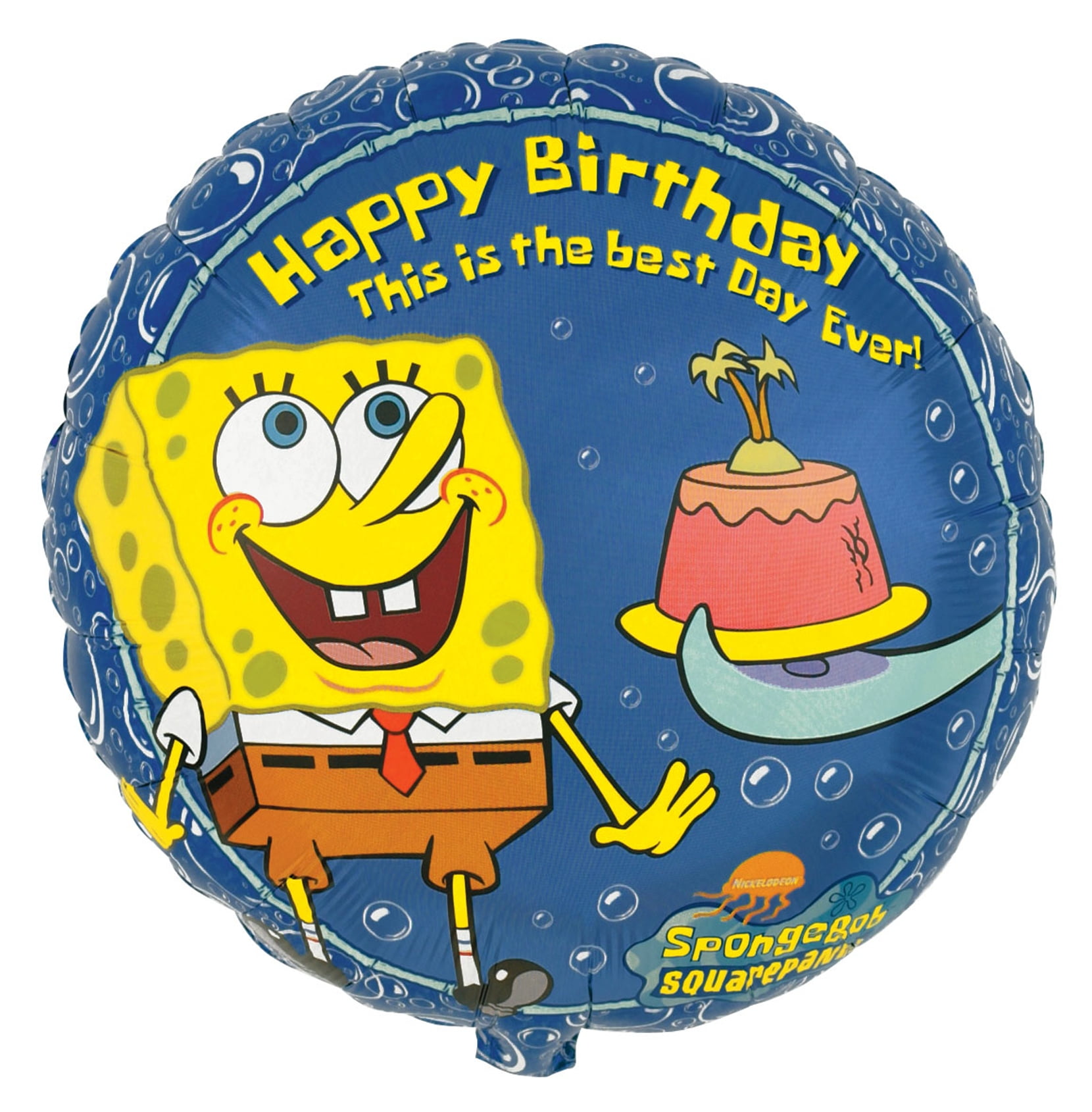 Anagram International Spongebob Squarepants Birthday Packaged 18" Blue Balloon
