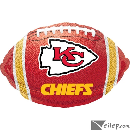 Anagram Kansas City Chiefs Jr Shape Mylar 21" Football Football Foil Balloon,...