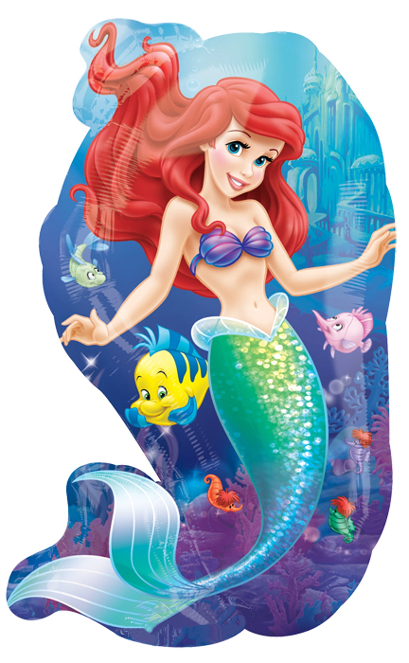 Anagram Little Mermaid Shaped Balloon, 29"