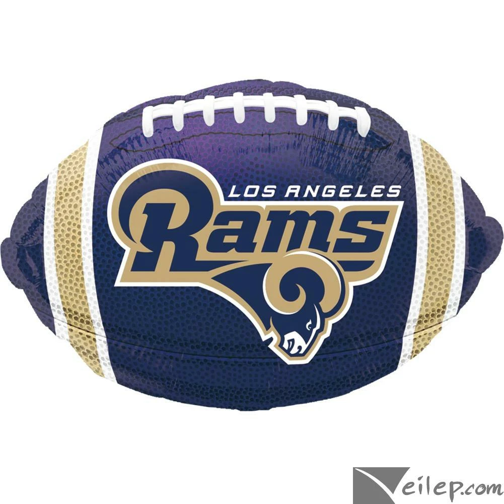 Anagram Los Angeles Rams Party Football Shape 18" Foil Balloon, Blue Gold White