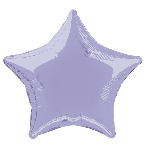 Anagram Metallic Solid Color Star Junior Shape 19" Foil Balloon, Lavender